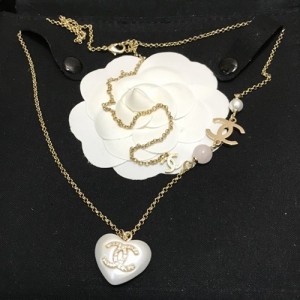 Chanel Heart Chain Necklace