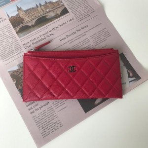 Chanel zipper long wallet