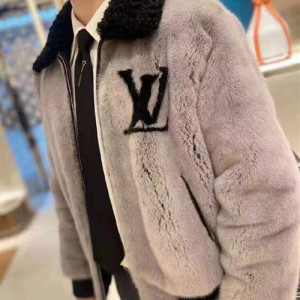 Louis Vuitton Mink Fur Zipper Jacket Men