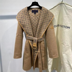 Louis Vuitton Hooded Long Coat Women