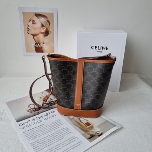 Celine Triope Canvas Bucket Bag