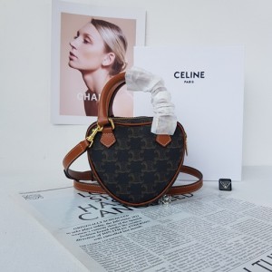 Celine Triope Heart Shoulder Bag